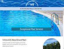 Tablet Screenshot of anderson-pools.com